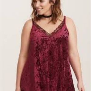 Torrid berry velvet cami